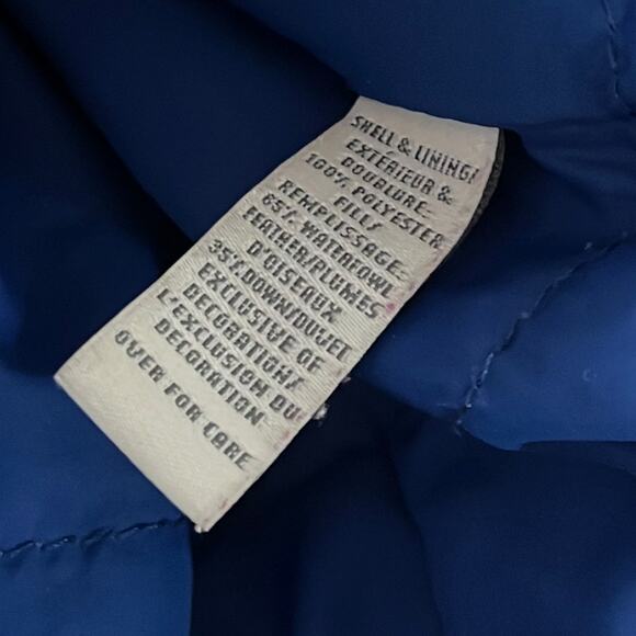 Abercrombie & Fitch S Blue Down Waterfowl‎ Feathers Y2K Short Puffer Jacket - Picture 8 of 13